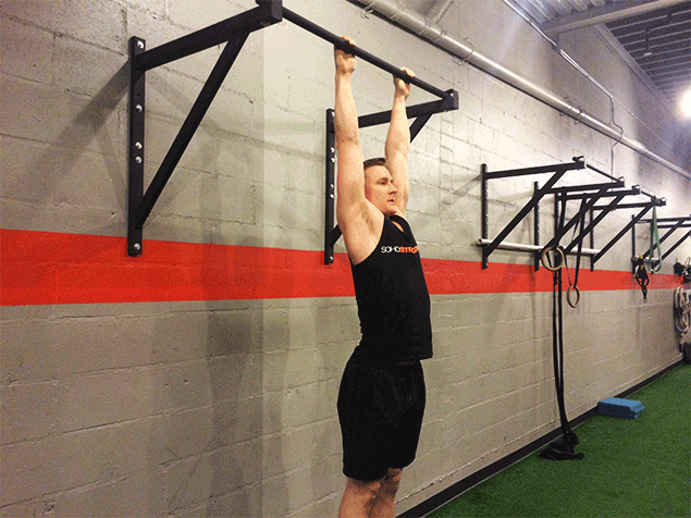 Toes above Bar-Fitness bar